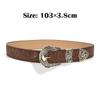 Vintage PU Leather Waistband Versatile Cowgirl Waist Belt Luxury Jeans Belt