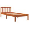 VidaXL Cadre de lit cire marron 90x190 cm bois de pin massif 844802