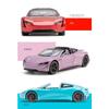 1/24 Tesla Roadster Convertible Alloy Sports Car Model Diecast Metal Toy Concept Car Model Simulation Sound and Light Kids Gift