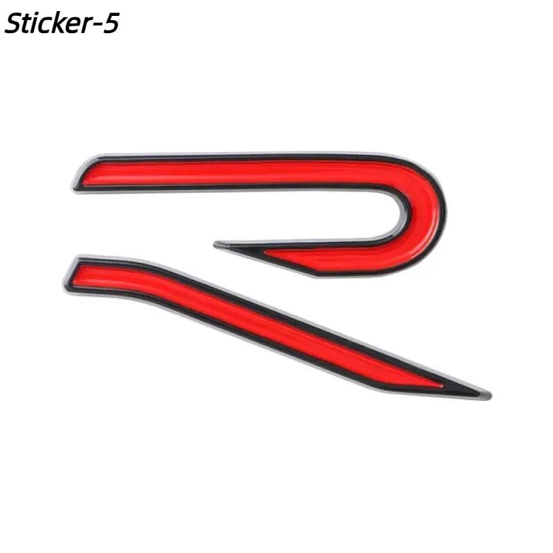Metal R Line Emblem Badge Car Decals for R G-olf 8 Beetle P-assat Tiguan Jetta Trunk Sticker Fender Side Badge