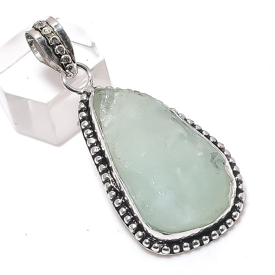 

Aquamarine Rough Gemstone 925 Sterling Silver Jewelry Pendant 1.97