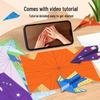 3D Colorful Origami Paper Airplane Kit: DIY Tutorial for Kids