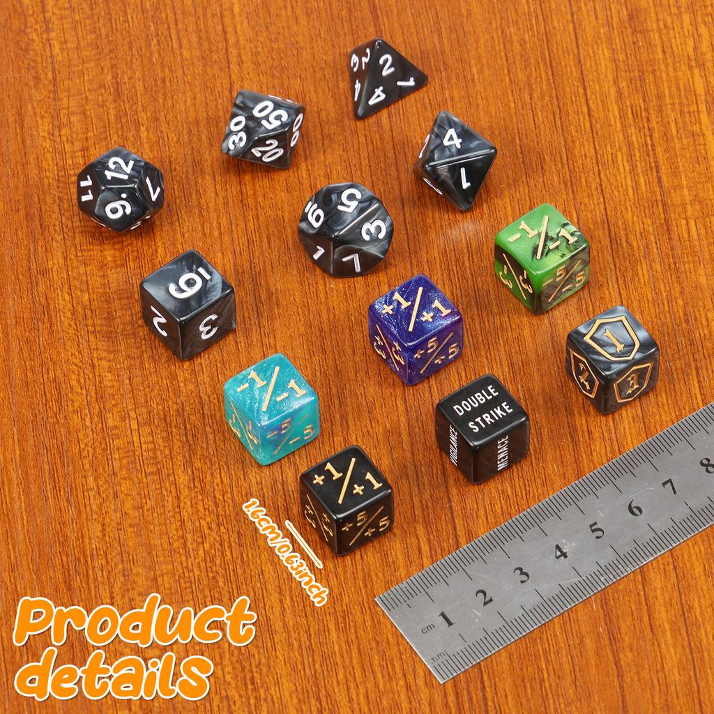 56/78 Stück Zählerwürfel Set Acryl Plus und Minus Würfel Set Schlüsselwort Zähler Spielsteine Tragbares Kartenspiel Zubehör für Party Zuhause