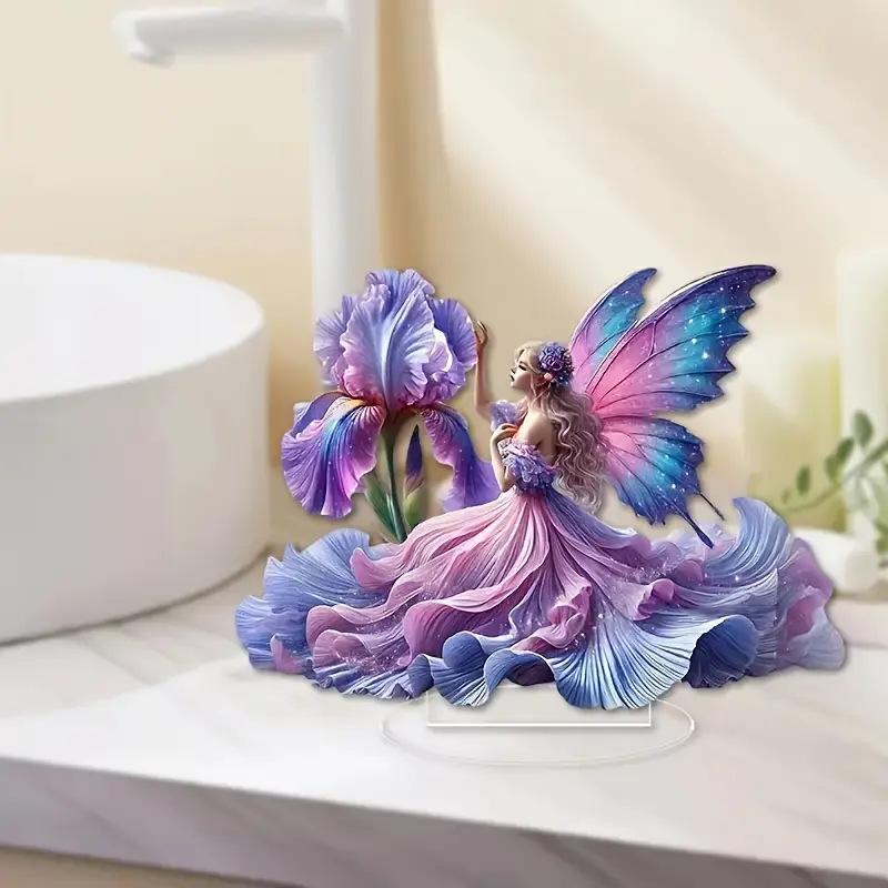 

Enchanting Irish Fairy Home Tabletop Decorations, Purple Bouquets, Girl Room Decor Bathroom Toilet Living Room Decor, Cabinet Refrigerator Home Dec 20*15cm