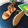 Snake Print Sandals Women New Ankle Strap Flat Sandals Buckle Comfortable Women's Shoes Fashion Casual Open Toe Sandals