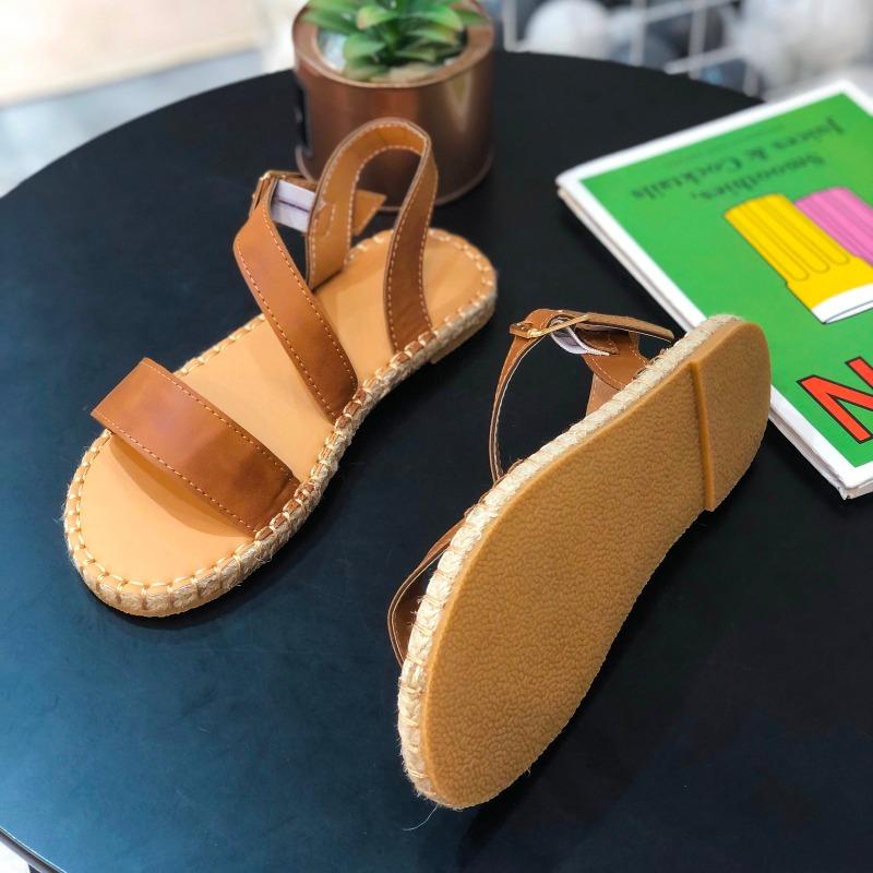Snake Print Sandals Women New Ankle Strap Flat Sandals Buckle Comfortable Women's Shoes Fashion Casual Open Toe Sandals