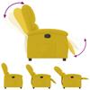 Vidaxl Foldable Armchair, Yellow, Upholstered In Velvet