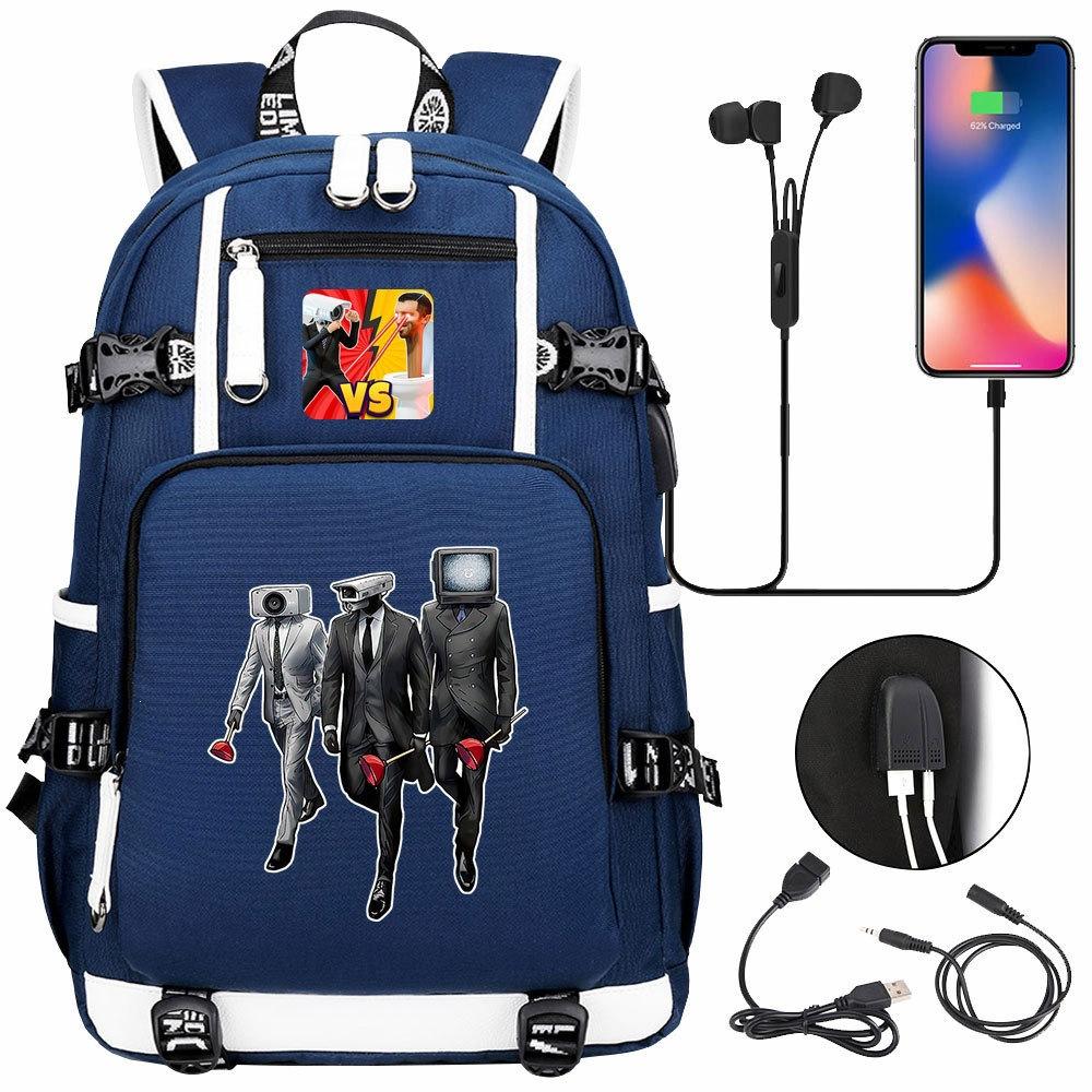 3-teiliges Schulrucksack-Set für Schüler Große Kapazität Oxford-Stoff Schultasche mit Schultergurt und Federmäppchen