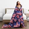 4th of July USA Super Warm Blanket Camping Plush Throw Blanket Graphic Bedroom Flannel Bedspread Sofa Bed Cover
