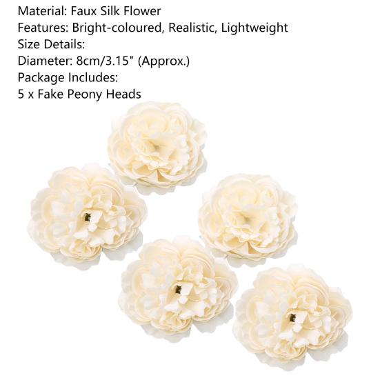 Charming Fake Peony Heads Vivid Washable Multi-purpose