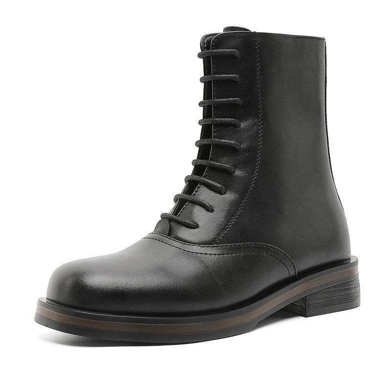 Fashion Casual Men's Boots Retro High-quality Minimalist Style Fashion Party and Office Business 38-46 Thick Soled Leather Shoes