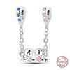Lucky Unicorn Safety Chain copper Authentic Colored Zircon Boy Girl Charm Do It Yourself Jewellery Making Ideal For Bracelets Bangle