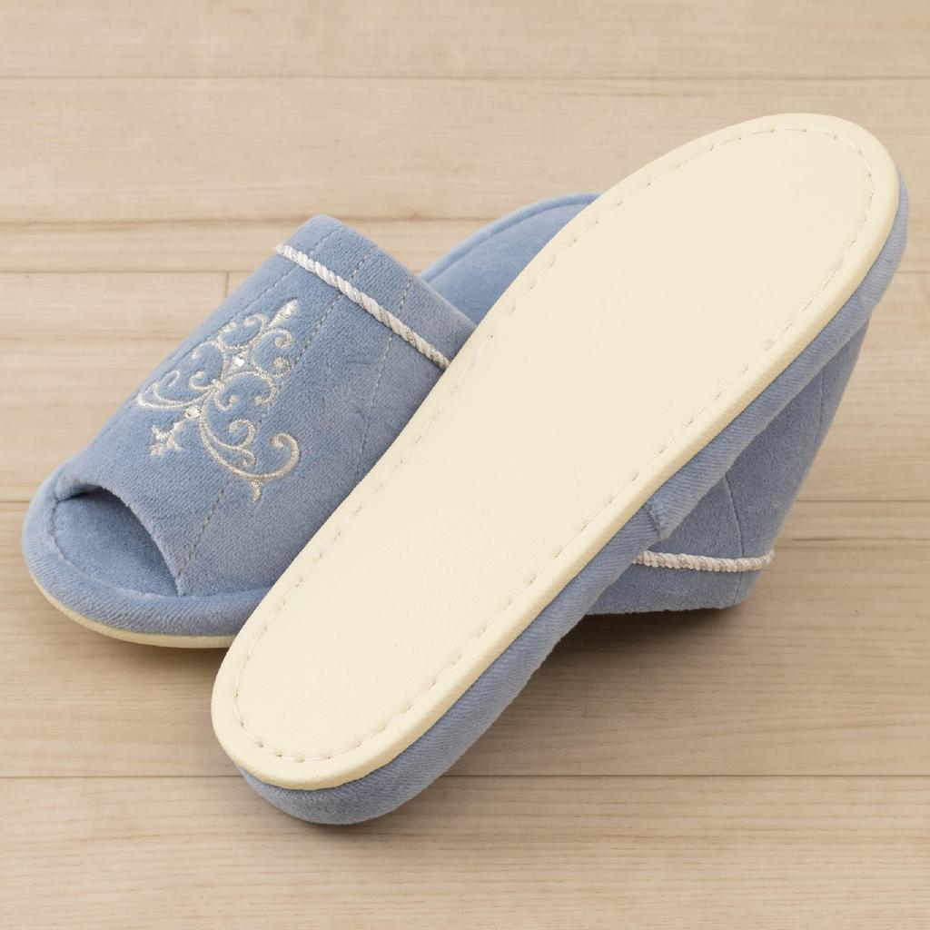 Senko NYNAS Romance Shell One Size Fits with 60169 Slippers, Blue, All, Rhinestones,