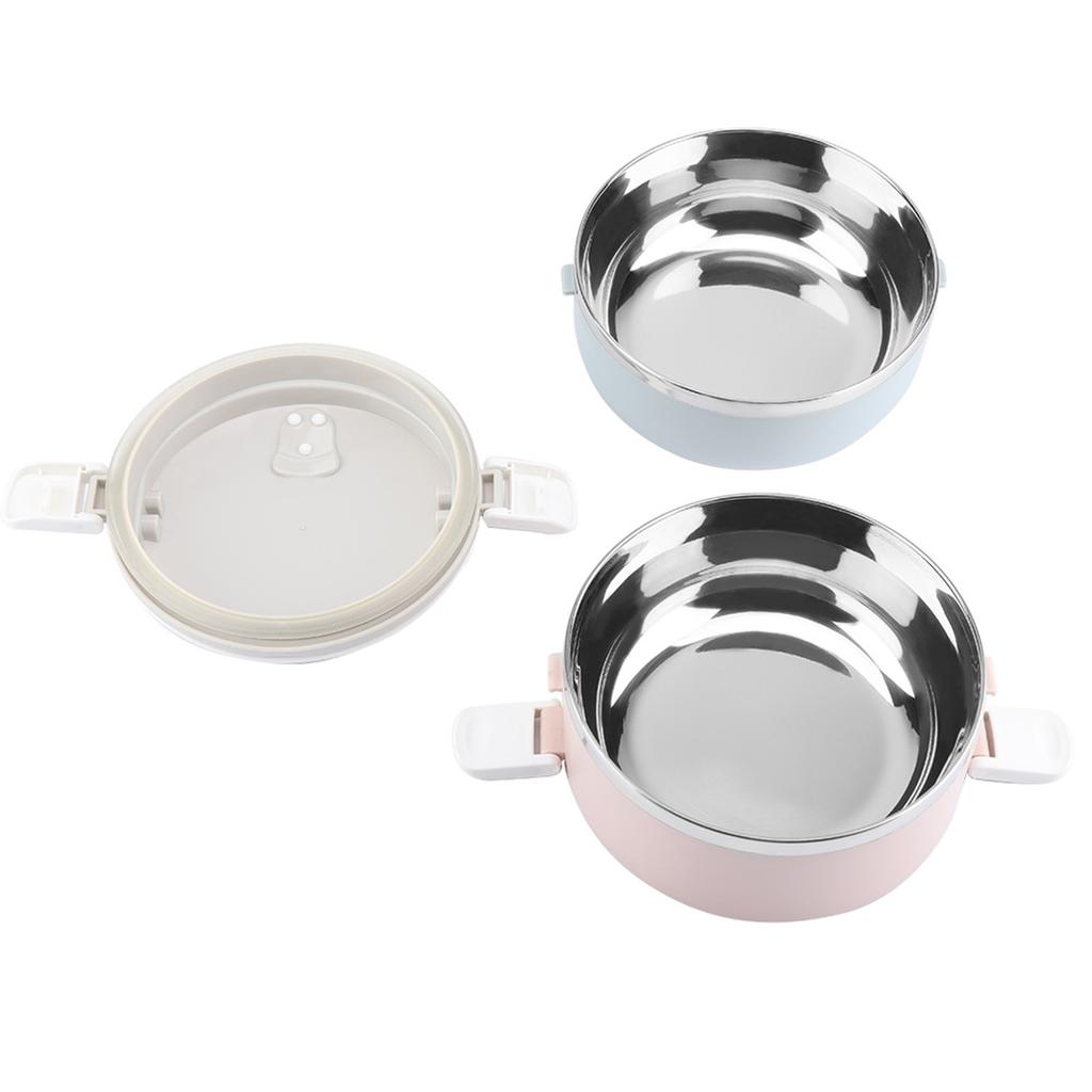 Tragbarer Lunchbox-Behälter aus Edelstahl, Bento-Box, Lebensmittelbehälter (2 Schichten 1400ml)