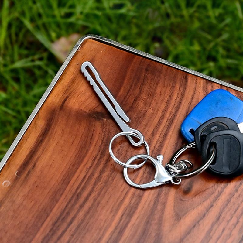 Stainless Steel Edc Tool Wallet Multi-Functional Keychain Carabiner Money Clip Essential Outdoor Camping Accessorie