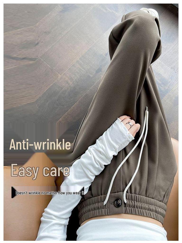 Ice-Feeling High-Waisted Slimming Wide-Leg Pants - Sun Protection, Spring/Summer 2026