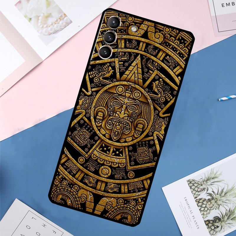 Mayan Calendar Case For Samsung Galaxy S25 Ultra S21 S22 S23 S24 Ultra S9 S10 Plus S20 FE S25 FE Back Cover
