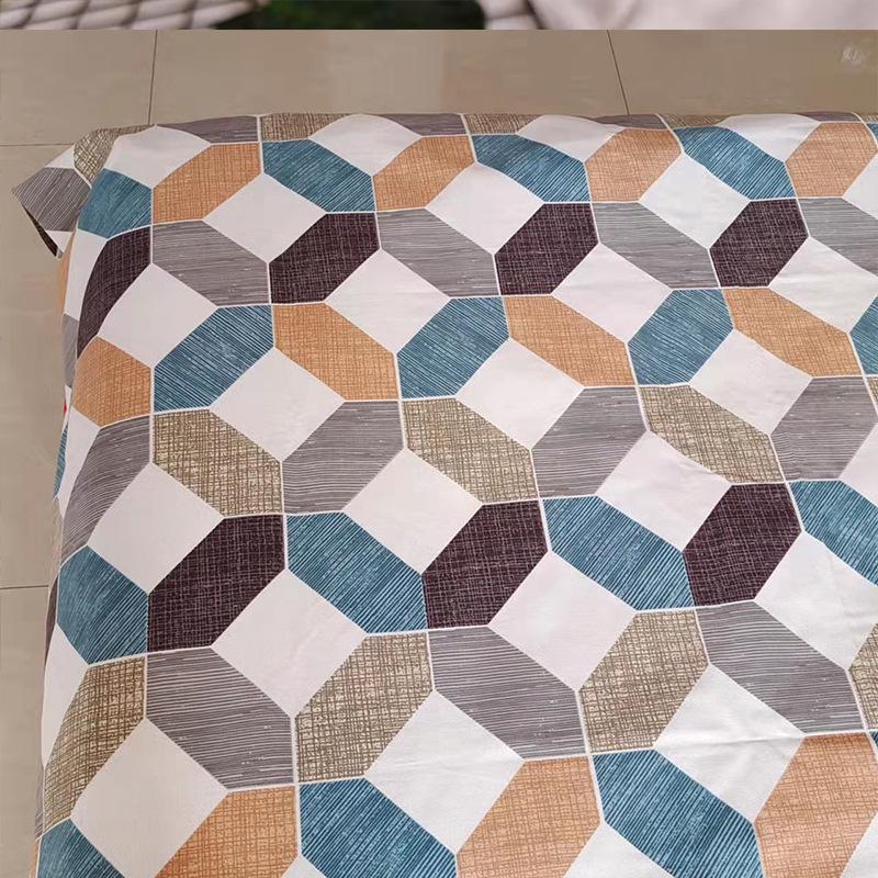 Reines Verdicktes Baumwoll-Bettlaken mit Kissenbezug - Doppelbett, Vier Jahreszeiten