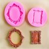 Forme Cadre Photo Moules en Silicone pour Bougies Moules en Résine Époxy pour Bougies Savon Chocolat Bonbon Fondant Moules à Savon en Silicone