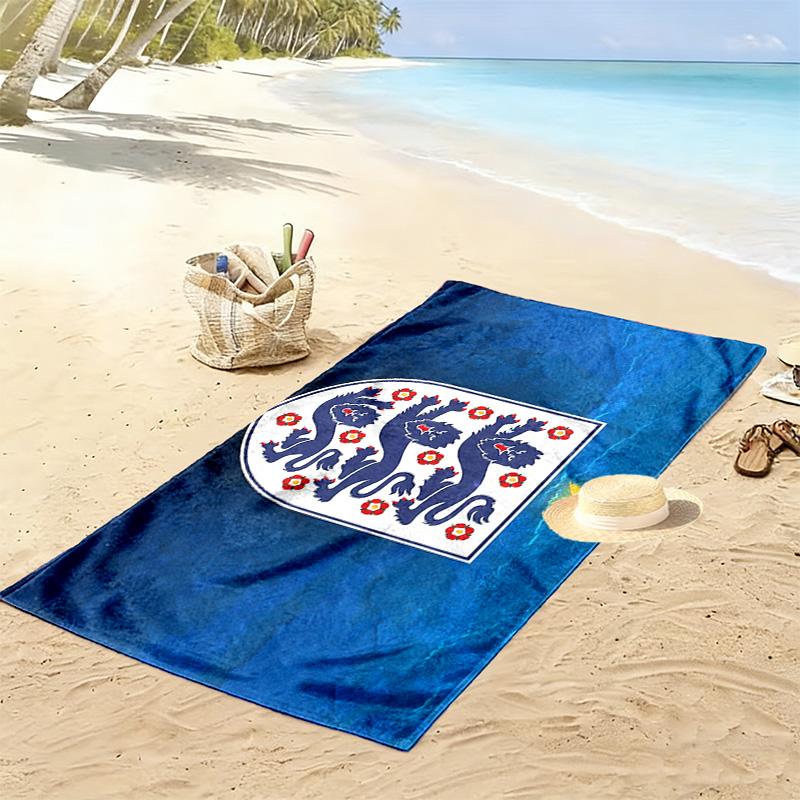 England National Men's Football Team2 Print Beach Towel, Large Soft Quick Dry Towel for Beach Camping Swimming