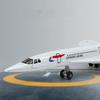 1/168 Alloy Concorde Supersonic Medium Range Airplane Model Metal Civil Passenger Transport Aircraft Model Sound Light Kids Gift