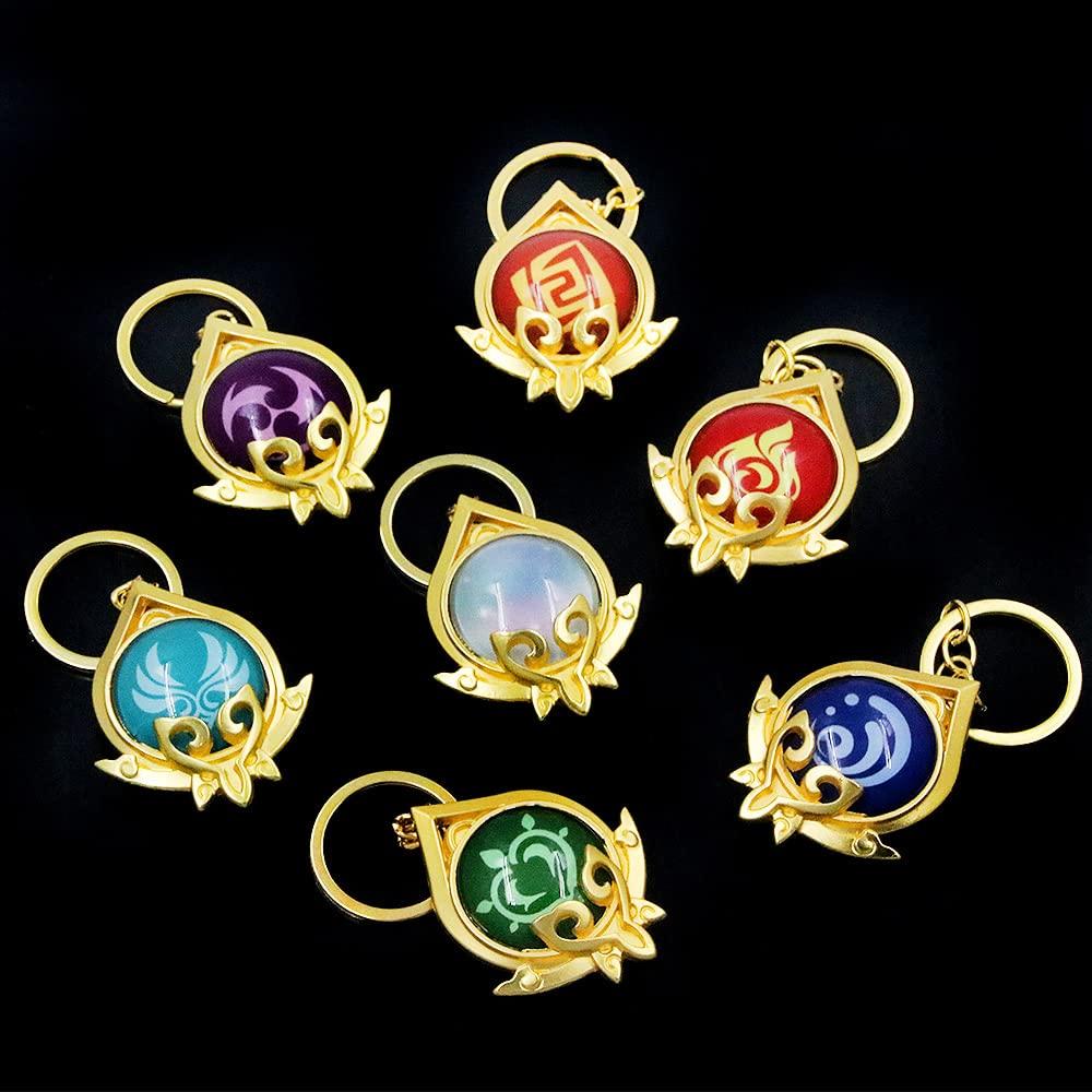 Smeru Elemental Eye of God Merchandise Keychain Pendant Small Pendant for Car Keys Bag Decoration Birthday Gift School Festival Anime Accessories