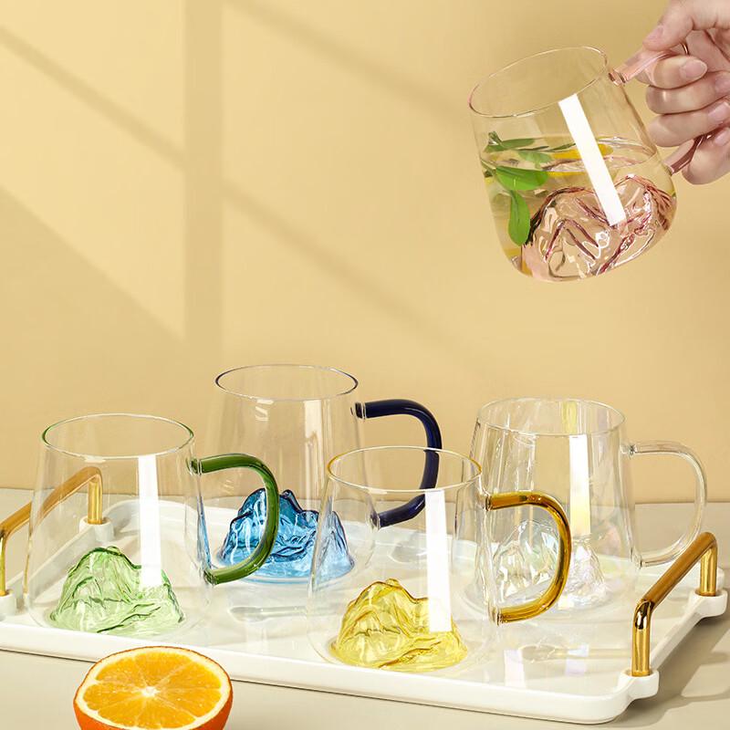 Direne Guanshan Glass Cup with Colored Handle