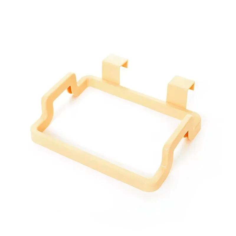 Mensola da cucina creativa, porta sacchetti della spazzatura appeso dietro la porta dell'armadio domestico, appendiabiti per stracci e utensili da cucina semplici