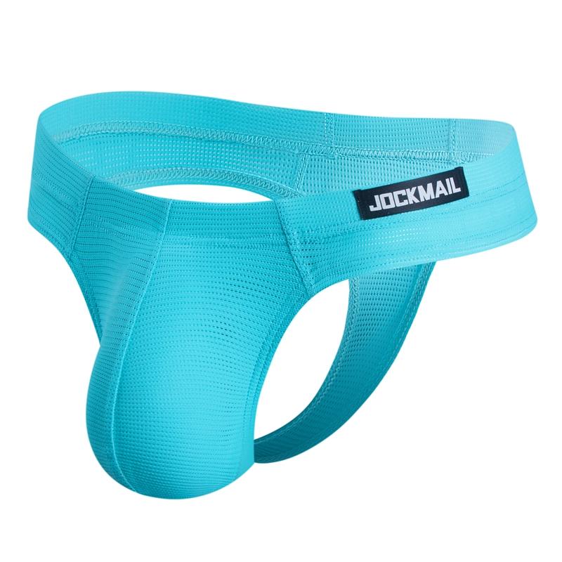 Thong JOCKMAIL Ultra Fine Fiber Mesh Material, Breathable, Low Waist, Sexy Solid Color Men's T-back Underwear