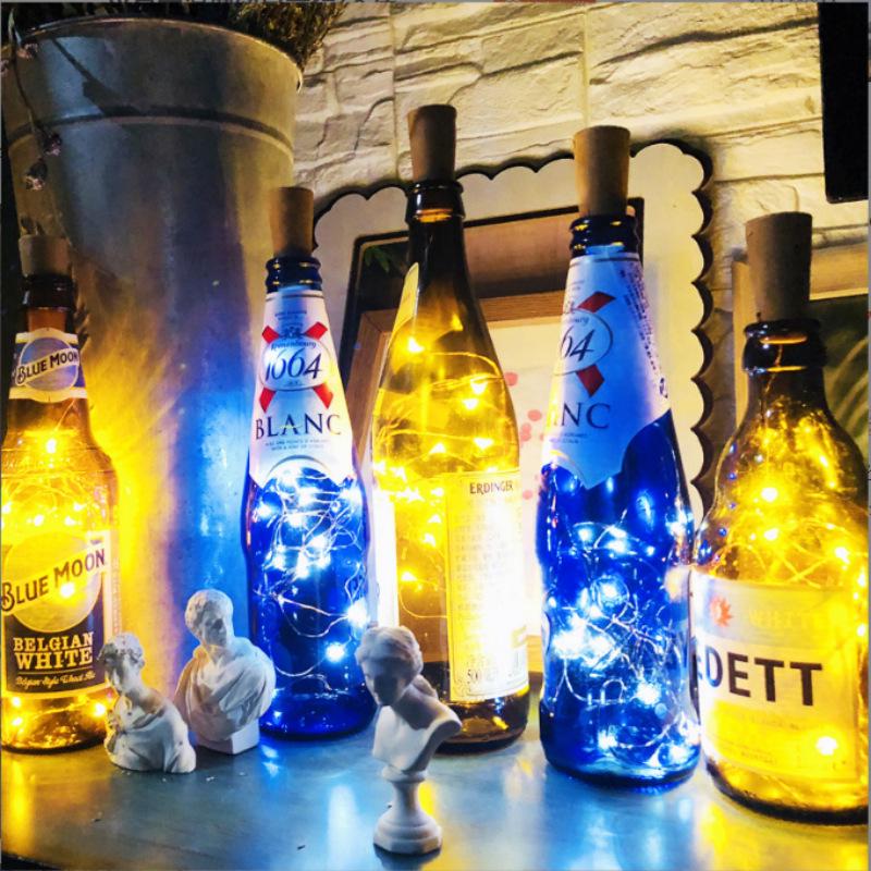 Bunte wasserdichte LED-Solar-Flaschenverschlusslichter für den Außenbereich - Perfekt für Feiertagsbars, Atmosphäre und dekorative Lichterketten.