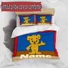 3pcs Duvet Cover Set (1*Duvet Cover + 2*Pillowcase, Without Core), Custom Name Bamse Pattern Bedding Set, Home Bedroom Decor Gift