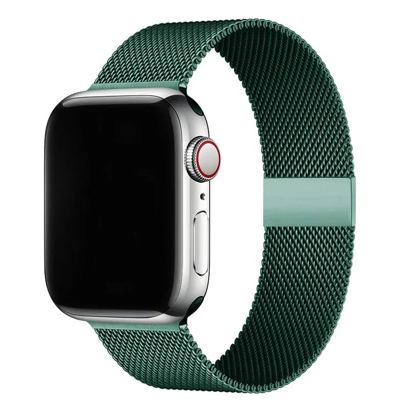 Milanese Loop Band for Apple Watch Strap Ultra 49mm 46mm 45mm 44mm 41mm 40mm Metal Wristband Bracelet Iwatch Series 9 8 7 6 5 4 3 SE