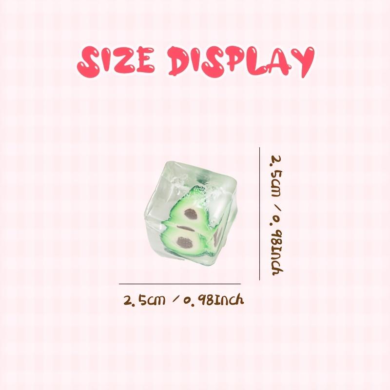 Non-Toxic Soft Squishy Kawaii Fruit Ice Cube Squeeze Toys Summer Party Prank Easter/Halloween/Christmas Gift Bag Fillers
