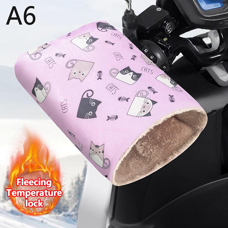 2Pcs Winter Outdoor Motorcycle Handlebar Gloves Winter Hand Protector Windproof Liner Warm Motorbike Scooter Handle Cover Gloves