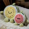 Cartoon Cute Expression Watermelon Throw Pillow Plush Toy Doll Watermelon Doll Home Sofa Pillow Doll