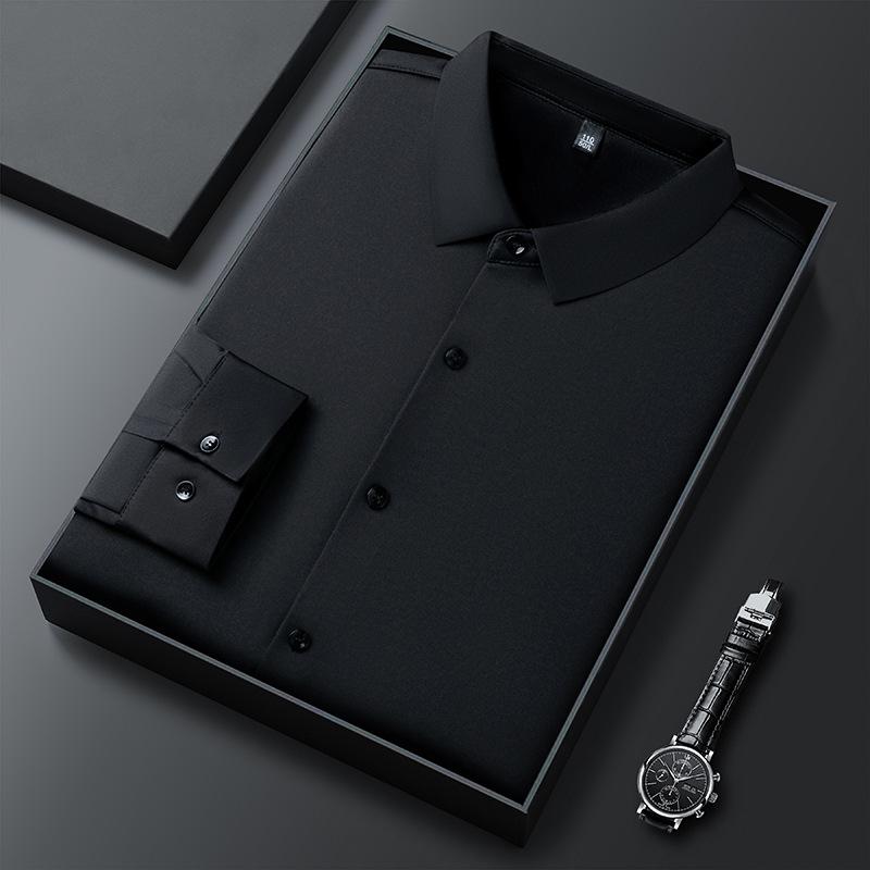 

Мужская повседневная рубашка с длинным рукавом, не требующая глажки, с флисовой подкладкой, на зиму 2025 года - Толстая и теплая XL: 135-150 lbs