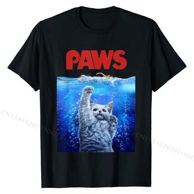 T-Shirt, White Siamese Cat Threat from the Deep Sea, PAWS Brand 3D Printed Top T-shirts Cotton Adult Tops T Shirt Europe