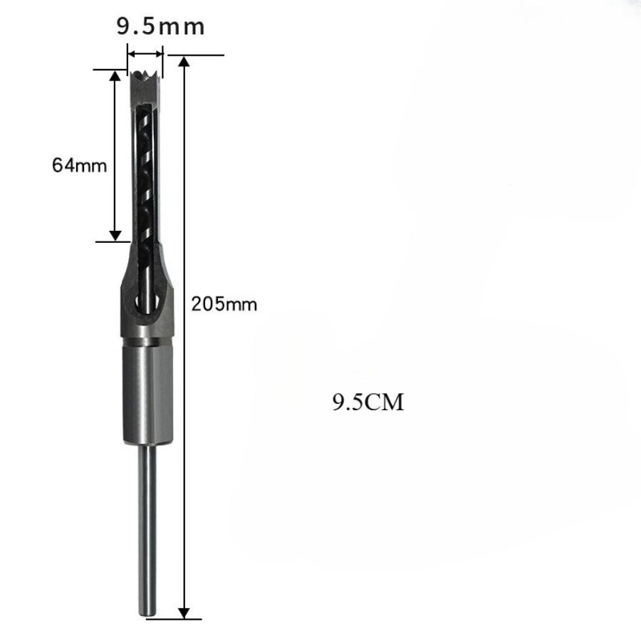 6.4/8/9.5/12.7mm HSS Square Hole Drill Bit Auger Bit Steel Mortising Drilling Craving Woodworking Tools