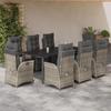 VidaXL Garden Dining Set with Cushions 9 Pcs, Patio Table and Chair, Patio Furniture, Outdoor Furniture, 3213292