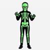 Luminous Cosplay Skeleton Suit Fabric Luminous Kids Dress Grim Reaper Costume  Stage Performance