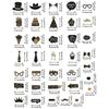 Black and Gold Birthday Party Decoration Set - 36-Piece Photo Props