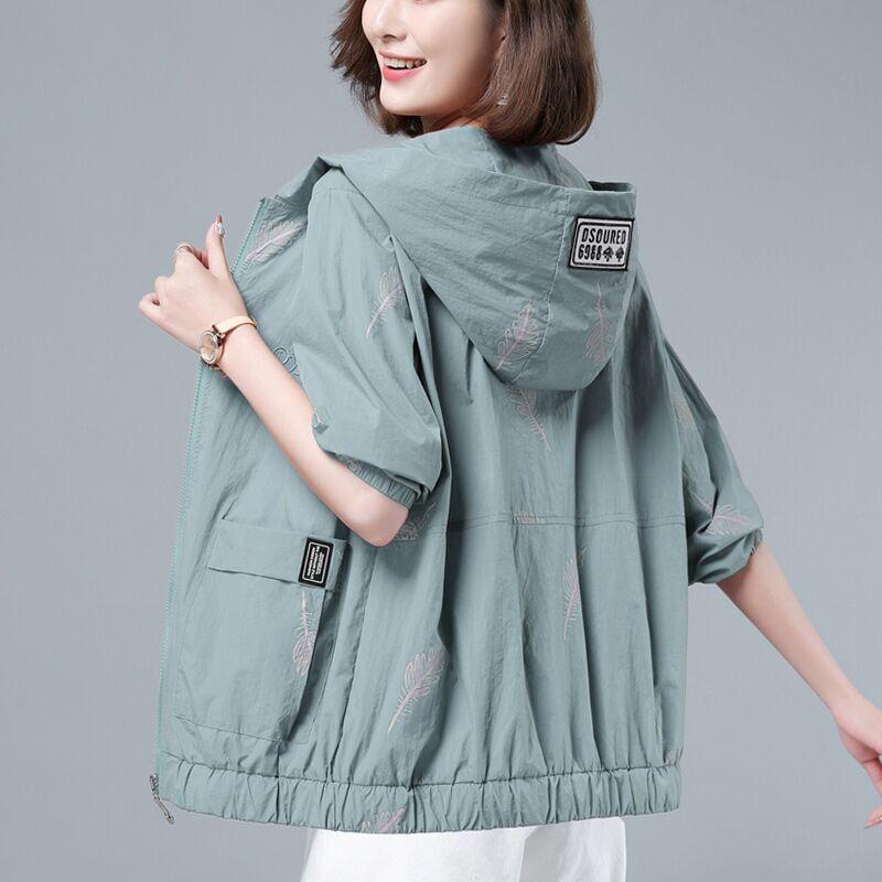 Frühling Herbst Große Größe 3XL Mit Kapuze Windjacke Mäntel frauen Graben Mantel 2021 Neue Dünne Weibliche Mantel Casual Oberbekleidung XXL grün