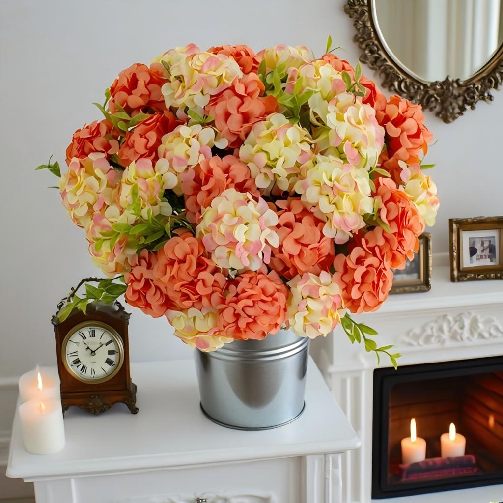 Artificial Flowers Silk Carnation Centerpieces Valentine's Wedding Brial Bouquet Room Home RoomTable Gift Arrangement Accesorios