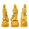 Hanlou Art Sculpture Buddhist Statue, Kannon Statue, Dragon-Riding Kannon, Dragon Kannon Ornament, Wood Carving, Buddhist Altar Statue, Prayer, Protec