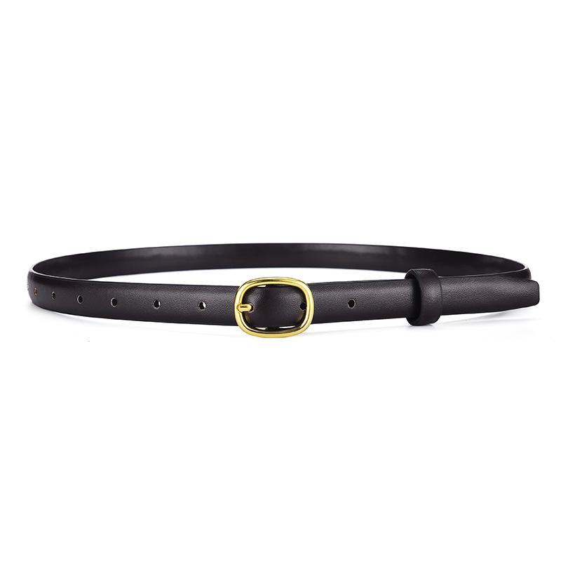 Women's Fashion Leather Belt - Slim, Versatile Pin Buckle for Jeans