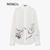 MO&Co. Cute Kitten Print Relaxed Fit Shirt