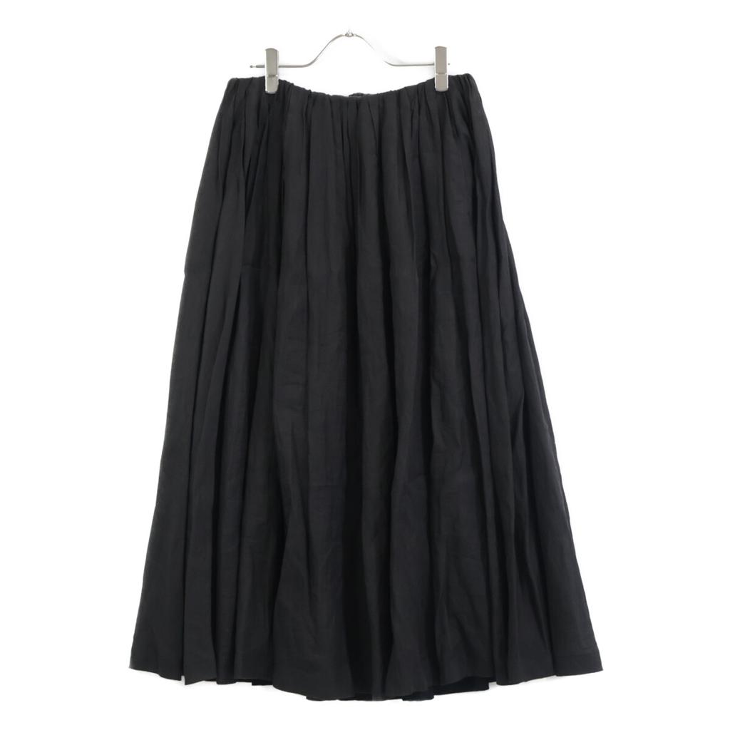 ebure Black linen flared skirt skirt 36 blackUsed