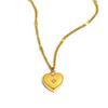 Dreamidea Gold Plated Stainless Steel Heart - Shaped Locket Necklace with Zircon Accent Romantic Jewelry