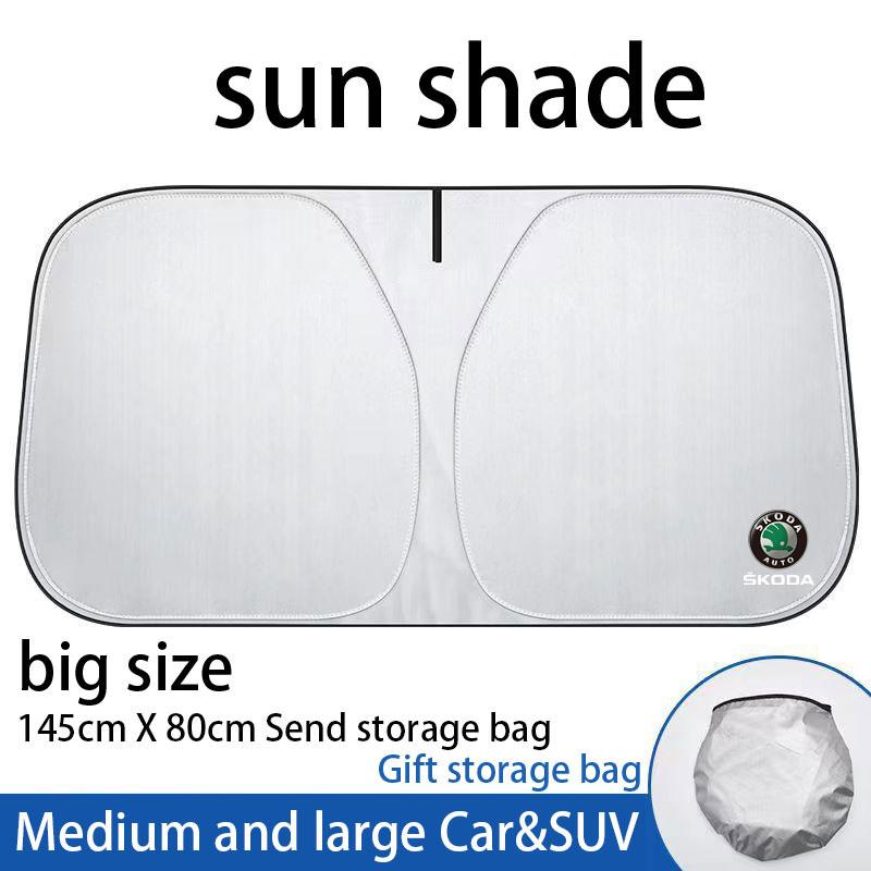 NTHX6 Car Front Windshield Sunshade Summer Sun Protection Blocking For Skoda octavia 3 2 superb 3 kodiaq Fabia Kamiq Karoq Accessories