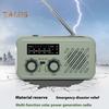 Radio de Emergencia con Linterna Multifuncional Compacta Portátil Alarma SOS Banda AM/FM Radio Recargable de Manivela